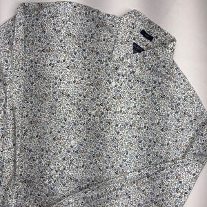 J.Crew Mens Slim Flex Washed Floral Button Down Shirt Blue Brown White Medium